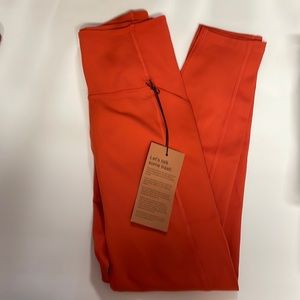 NWT Girlfriend Collective 4024 Compressive Pocket Legging XS Burnt Orange